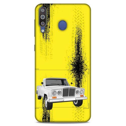 Lopard Samsung Galaxy M30 Uyumlu Kılıf PickUpX (16) Kalın Kılıf Kaymak Beyaz