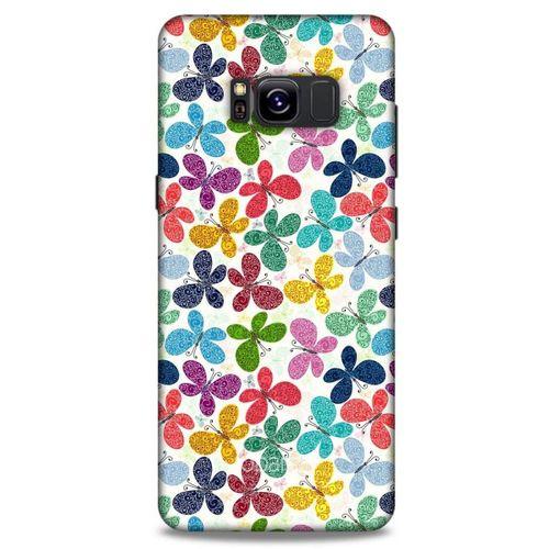 Samsung Galaxy S8 Kılıf Kelebek Etkisi (35) Fit Design Kılıf Karışık Renkli