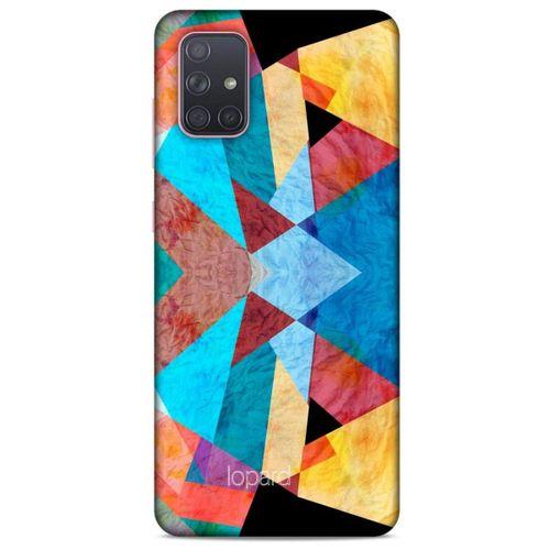 Samsung Galaxy A71 Kılıf Pastel Renkler (25) Antişok Kapak Mavi Sarı