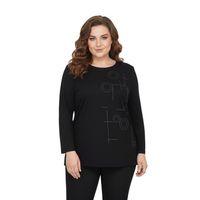 Kadın Siyah Sıfır Yaka Taşlı Bluz BGL-ST05154