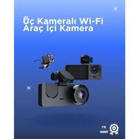 Gelişmiş G-sensörlü Üçlü Araç Kamerası – 5” Lcd Ekran Ve Hareket Algılama