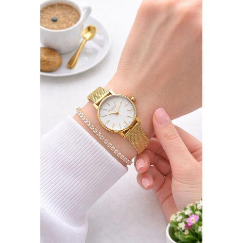 Lee Cooper Küçük Kasa Vintage Hasır Kordon 2 Yıl Garantili 3 Atm Kadın Kol Saati+Bileklik 08292.120