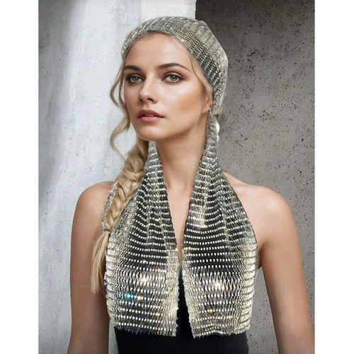Taşlı Kafa Aksesuarı Kristal Bandana