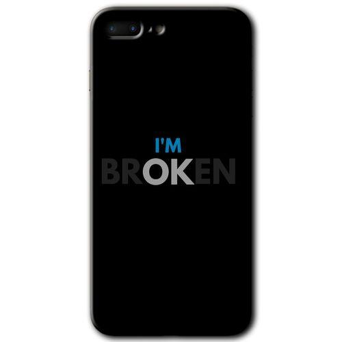 MRCİLETİSİM iPhone 7 Plus Kılıf HD Desen Baskılı Arka Kapak + Temperli Cam - Im Broken
