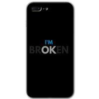 MRCİLETİSİM iPhone 7 Plus Kılıf HD Desen Baskılı Arka Kapak + Temperli Cam - Im Broken