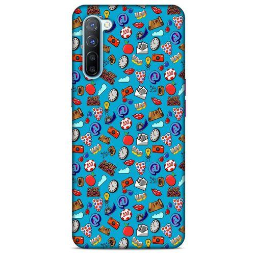 Retro (21) Desen Koruyucu Kapak Renkli Oppo Reno 3 Kılıf