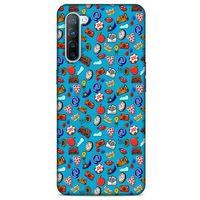 Retro (21) Desen Koruyucu Kapak Renkli Oppo Reno 3 Kılıf