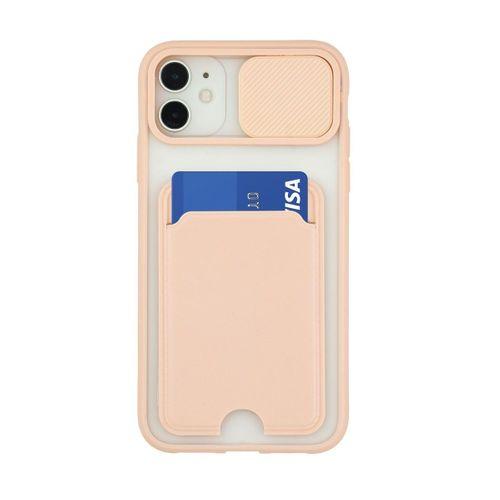 iPhone 11 Kamera Koruma Sürgülü Kapaklı ve Kartlıklı Telefon Kılıfı MCH90