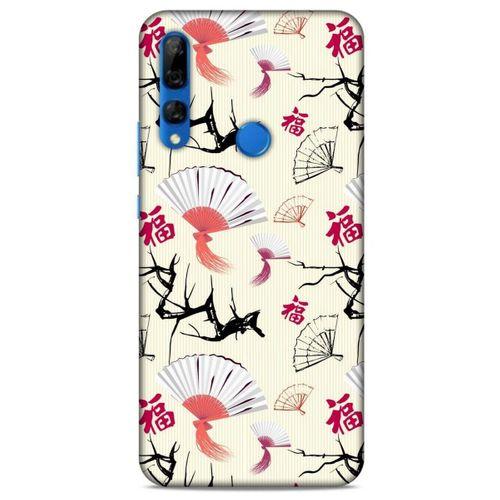 Huawei Y9 Prime 2019 Kılıf Japonya (44) Tough Armor Kılıf Japon Yelpazesi Çiçeği