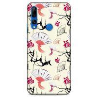 Huawei Y9 Prime 2019 Kılıf Japonya (44) Tough Armor Kılıf Japon Yelpazesi Çiçeği