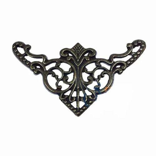 Dekoratif Köşe Süsü, Köşelik - Büyük, 31x55mm, Antik, 1 Adet