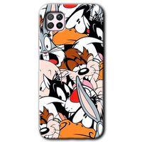 MRCİLETİSİM Huawei P40 Lite Kılıf HD Desen Baskılı Arka Kapak + Temperli Cam - Karakterler