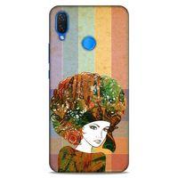 Lopard Huawei Psmart 2019 Uyumlu Kılıf Sürreal Yüzler ♀ (33) Hybrid Kılıf Baskılı