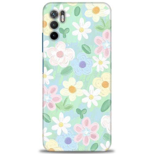 Xiaomi Redmi Note 10 5G Kılıf HD Baskılı Kılıf - Çiçekk + Tam Ekran Koruyucu