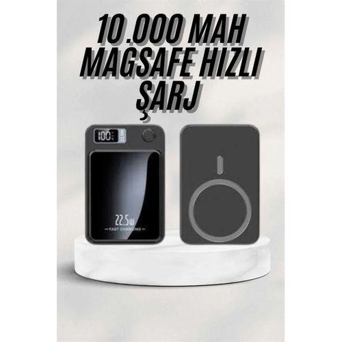 Taşınabilir Şarj Magsafe Powerbank 10.000 Mah Hızlı Şarj Led Göstergeli Kablosuz