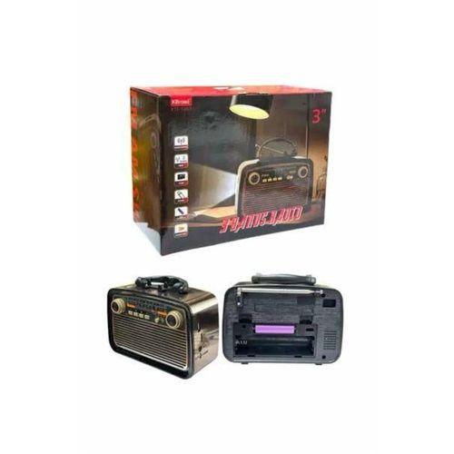 Nostalji Radyo Bluetooth Hoparlör Usb-sd Kart Giriş Led Fener Işıklı Bataryalı Pilli