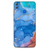Huawei Honor 8x Uyumlu Kılıf Mavi Delisi (10) Full Koruma Kılıfı Mermer
