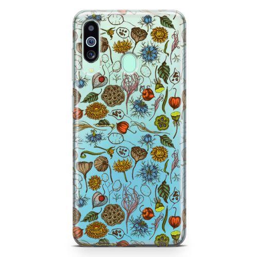 Samsung Galaxy M40 Kılıf Çörek Otu Arka Kapak Koruma Desenli Full Koruyucu
