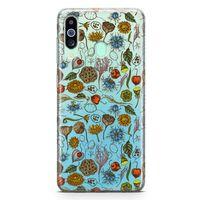 Samsung Galaxy M40 Kılıf Çörek Otu Arka Kapak Koruma Desenli Full Koruyucu