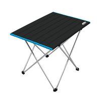 Kamp Ayısı® Geniş Model Alüminyum Katlanabilir Kamp ve Piknik Masası, Çantalı, Siyah