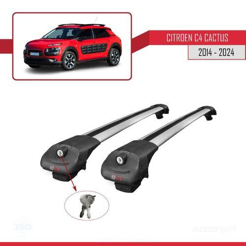 Citroen C4 Cactus 2014 ve Sonrası ile uyumlu ACE-1 Ara Atkı Tavan Barı GRİ