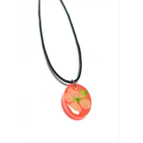 Kartopu Çiçeği Oval Epoksi Kolye