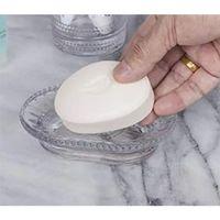 Cam Oval Sabunluk Desenli 12X9X3Cm