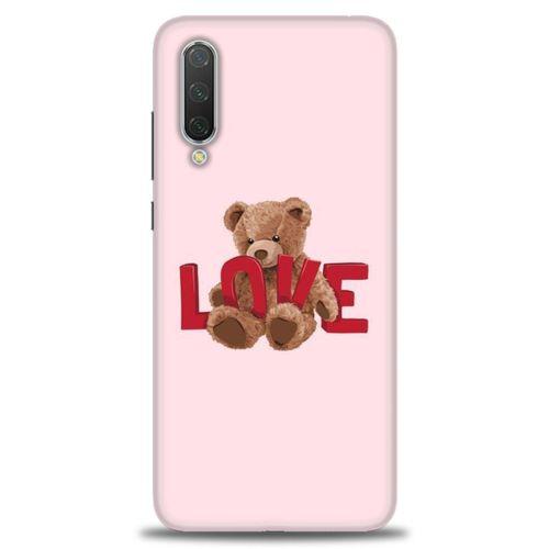 Xiaomi Mi 9 Lite Kılıf HD Baskılı Kılıf - Love Bear + Tam Ekran Koruyucu