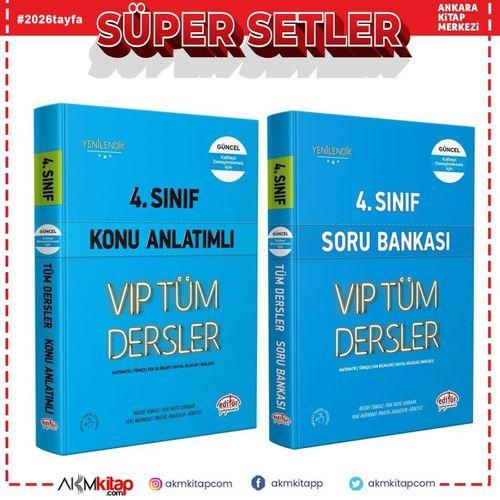 Editör Yayınları 4.Sınıf VİP Tüm Dersler Konu ve Soru Seti 2 Kitap