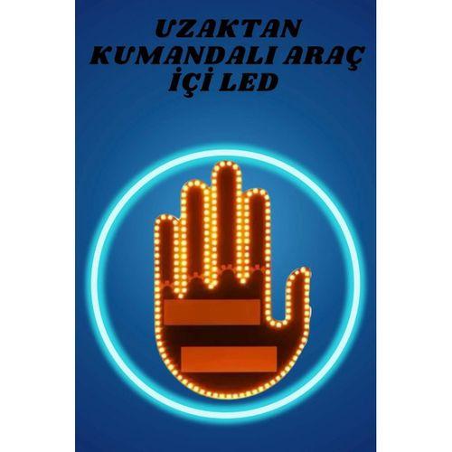 Pilli Led Işık Araç Camı İçin Uzaktan Kumandalı El Simgesi