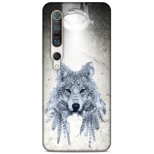 Lopard Xiaomi Mi 10 Pro Uyumlu Kılıf Tattoo's (48) Bumper Kılıf Kızılderili Kurt