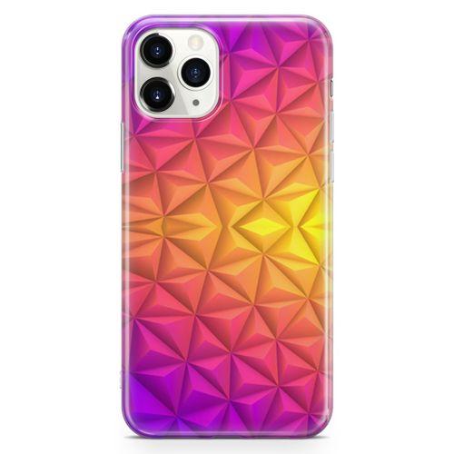 Apple iPhone 11 Pro Kılıf Elmas Rainbow Arka Kapak Koruma Desenli Full Koruyucu