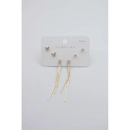 Çoklu Set Küpe - Altın