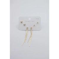 Çoklu Set Küpe - Altın