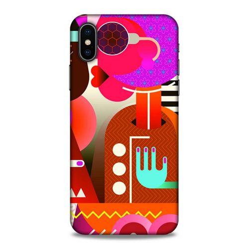 Lopard Apple Iphone X Uyumlu Kılıf Soyut Sanat (16) Desenli Kalın Kılıf