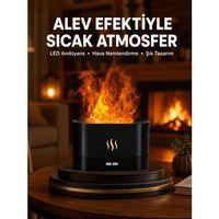 Modern Tasarımlı Alev Efektli Led Aromaterapi Hava Nemlendirici Yeni Nesil