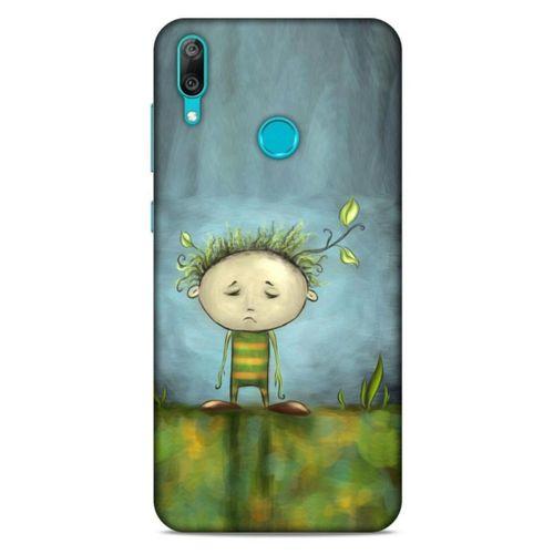 Huawei Y7 2019 Kılıf Depresyon (23) Ultra Koruma Kılıfı Siyah Gri