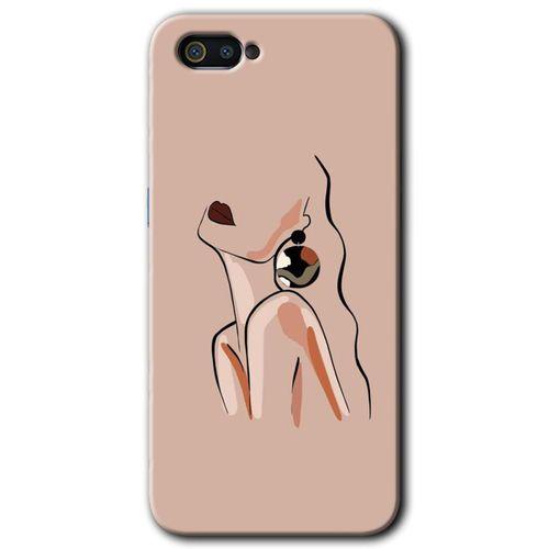 Realme C2 Kılıf HD Desen Baskılı Arka Kapak - Çizim Silüet