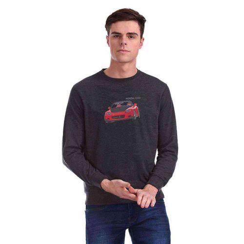 Red Car Kırmızı Araba S2000 Baskılı Füme Antrasit Erkek Sweatshirt