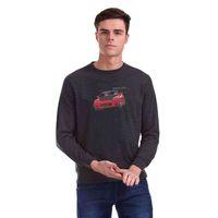 Red Car Kırmızı Araba S2000 Baskılı Füme Antrasit Erkek Sweatshirt