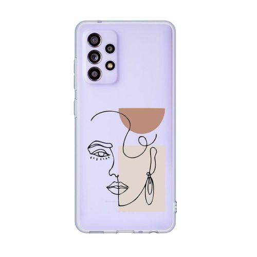 Galaxy A53 5G Uyumlu Women Art Desenli Premium Şeffaf Silikonlu Telefon Kılıfı