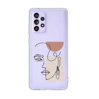 Galaxy A53 5G Uyumlu Women Art Desenli Premium Şeffaf Silikonlu Telefon Kılıfı