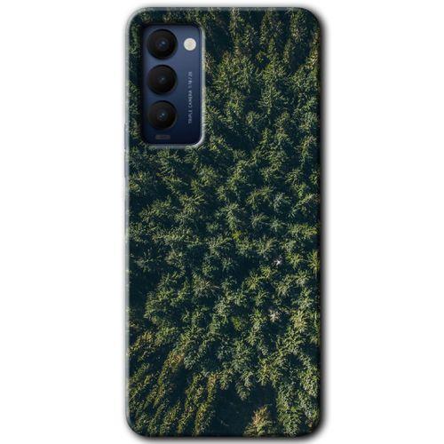 Tecno Camon 18 Kılıf HD Desen Baskılı Arka Kapak - Çam Ağacı Ormanı + Kırılmaz Cam