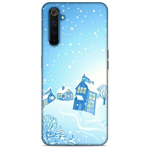 Oppo Realme 6 Kılıf Snowix (24) Darbe Emici Kılıf Beyaz Mavi