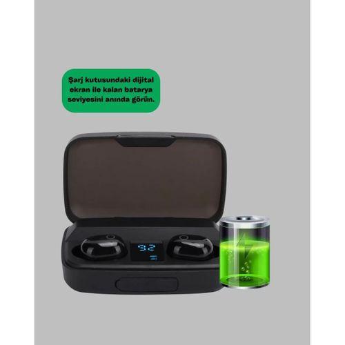 Dokunmatik Kontrollü Abs Malzemeli Bluetooth Kulaklık + Yüksek Kapasiteli Kutu
