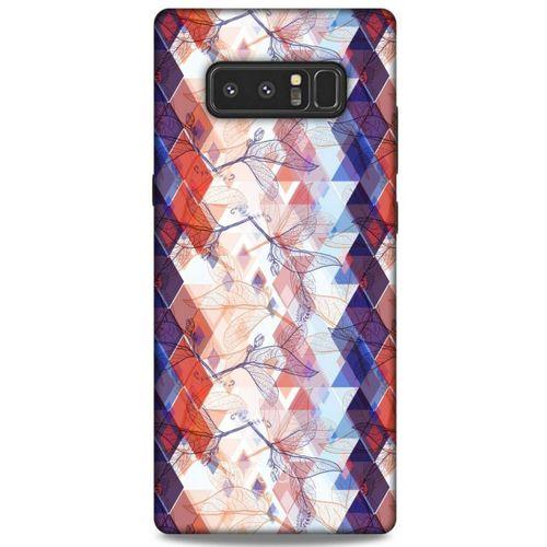 Samsung Galaxy Note 8 Kılıf Pastel Renkler (3) Kapak Kırmızı Lacivert