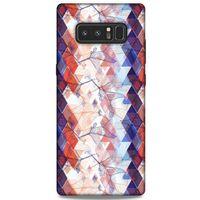 Samsung Galaxy Note 8 Kılıf Pastel Renkler (3) Kapak Kırmızı Lacivert