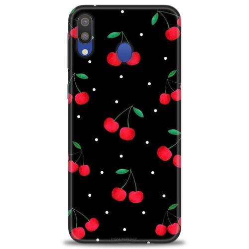 Samsung Galaxy A10S Kılıf HD Baskılı Kılıf - Kirazlar + Tam Ekran Koruyucu
