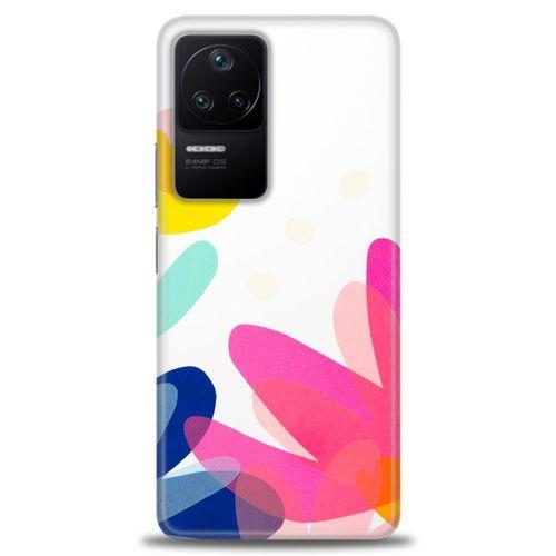 Xiaomi Poco F4 Kılıf HD Baskılı Kılıf - Çiçekk + Tam Ekran Koruyucu