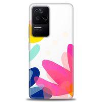 Xiaomi Poco F4 Kılıf HD Baskılı Kılıf - Çiçekk + Tam Ekran Koruyucu